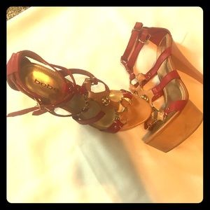 bebe platform heels